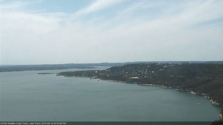 Lake Travis webcam, June 10, 2019 1:55 PM CT