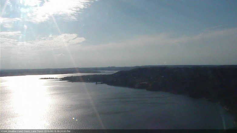 Lake Travis webcam, June 10, 2019 5:30 PM CT