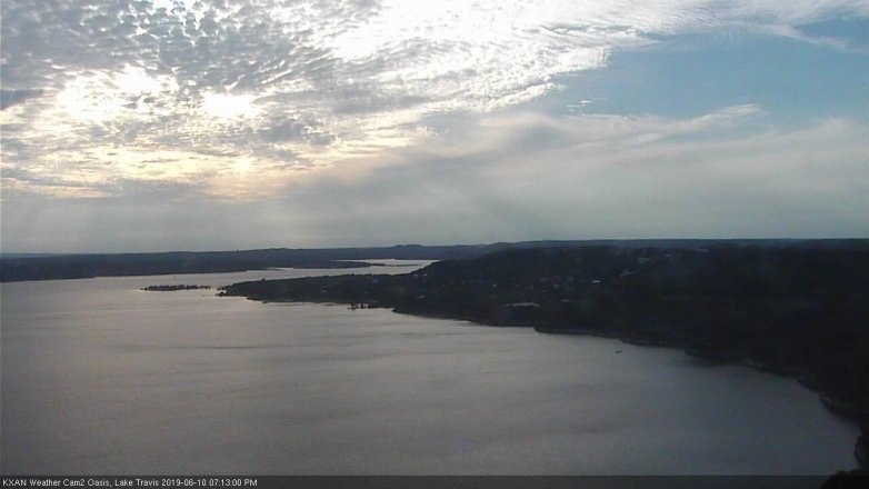 Lake Travis webcam, June 10, 2019 6:15 PM CT