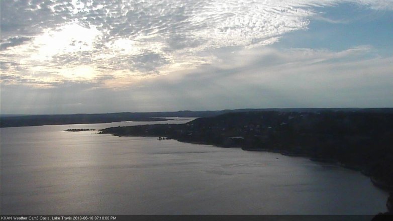 Lake Travis webcam, June 10, 2019 6:20 PM CT