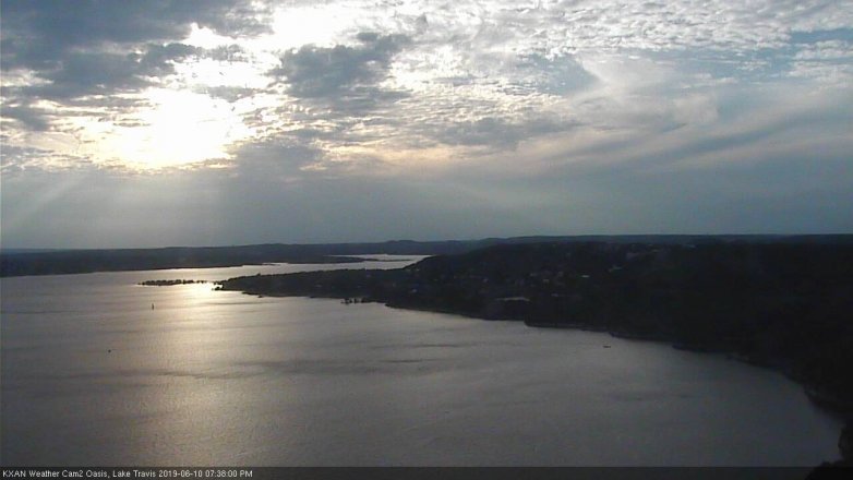 Lake Travis webcam, June 10, 2019 6:40 PM CT