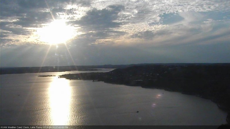 Lake Travis webcam, June 10, 2019 6:45 PM CT