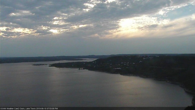 Lake Travis webcam, June 10, 2019 6:55 PM CT