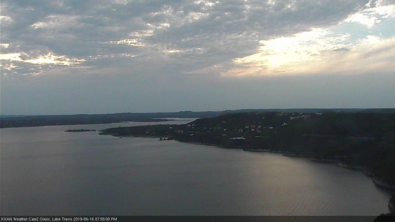 Lake Travis webcam, June 10, 2019 7:00 PM CT