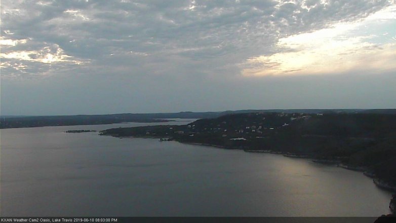 Lake Travis webcam, June 10, 2019 7:05 PM CT