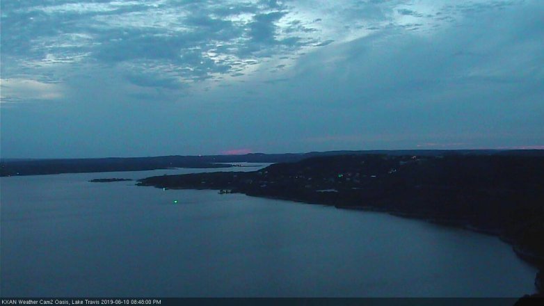 Lake Travis webcam, June 10, 2019 7:50 PM CT