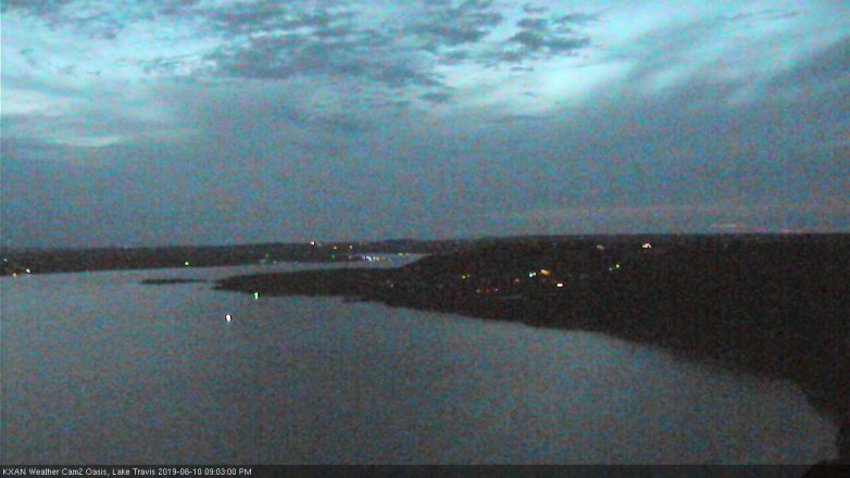 Lake Travis webcam, June 10, 2019 8:05 PM CT