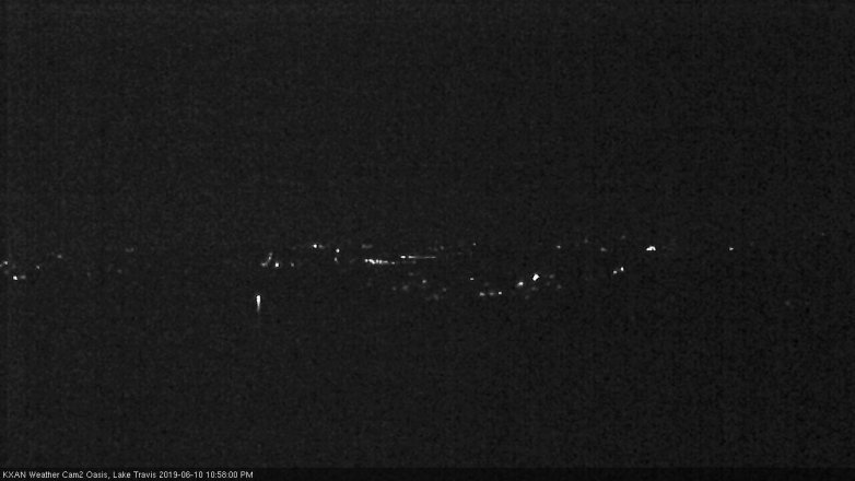 Lake Travis webcam, June 10, 2019 10:00 PM CT
