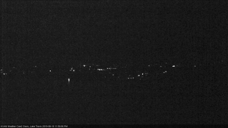 Lake Travis webcam, June 10, 2019 11:00 PM CT