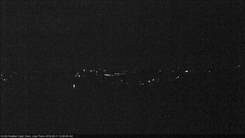 Lake Travis webcam, June 10, 2019 11:50 PM CT