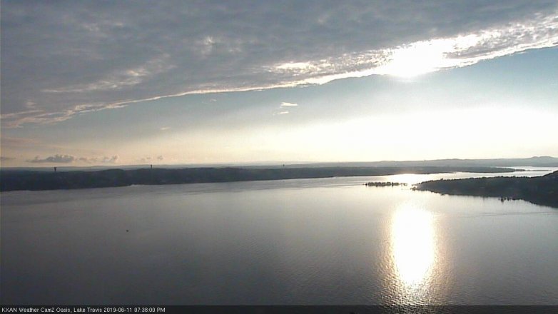Lake Travis webcam, June 11, 2019 6:40 PM CT
