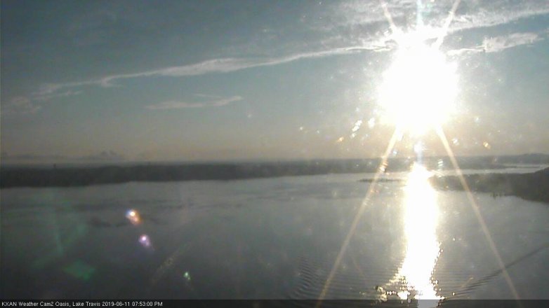 Lake Travis webcam, June 11, 2019 6:55 PM CT