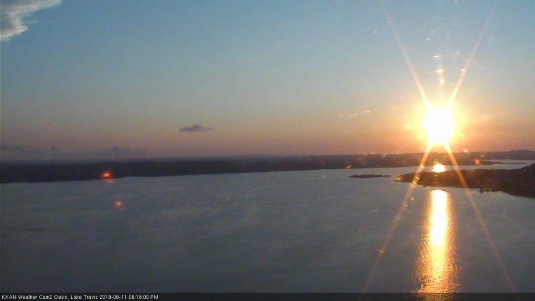 Lake Travis webcam, June 11, 2019 7:20 PM CT