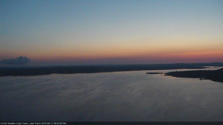 Lake Travis webcam, June 11, 2019 7:55 PM CT