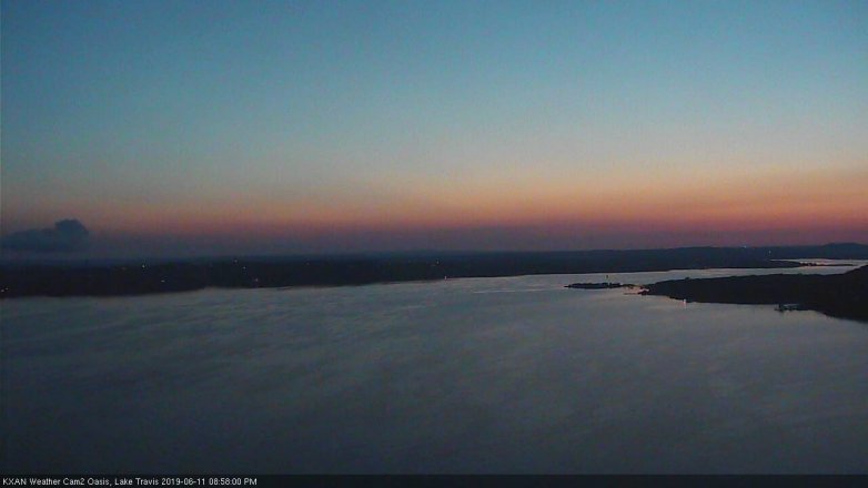 Lake Travis webcam, June 11, 2019 8:00 PM CT