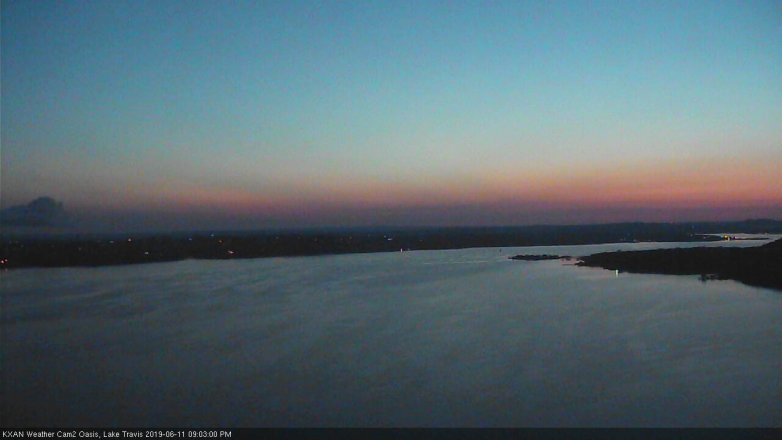 Lake Travis webcam, June 11, 2019 8:05 PM CT