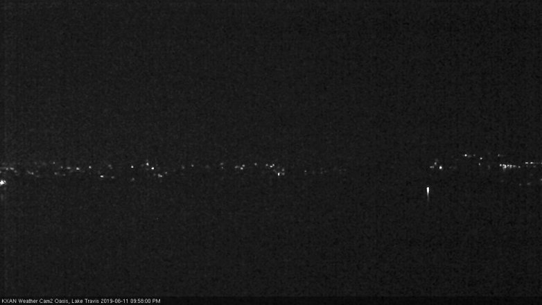Lake Travis webcam, June 11, 2019 9:00 PM CT