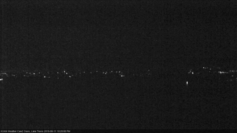 Lake Travis webcam, June 11, 2019 9:30 PM CT