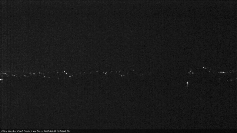 Lake Travis webcam, June 11, 2019 10:00 PM CT