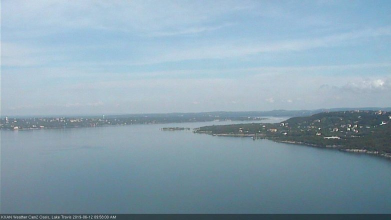 Lake Travis webcam, June 12, 2019 9:00 AM CT
