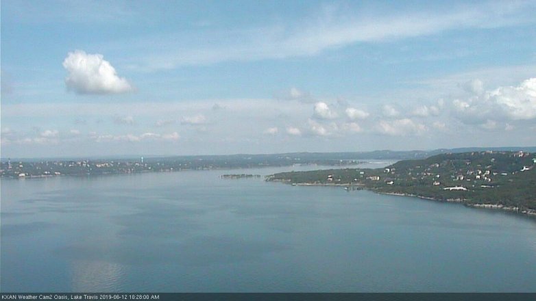 Lake Travis webcam, June 12, 2019 9:30 AM CT