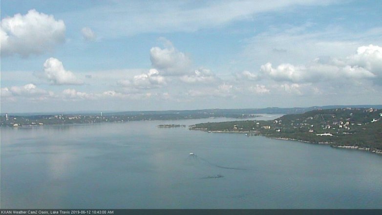 Lake Travis webcam, June 12, 2019 9:45 AM CT