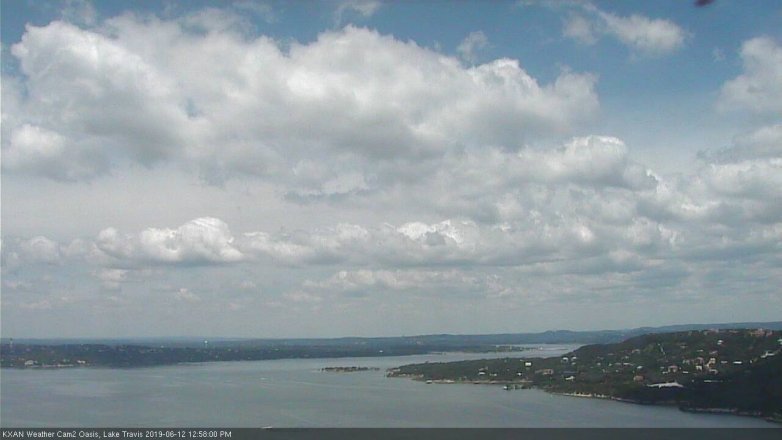 Lake Travis webcam, June 12, 2019 12:00 PM CT