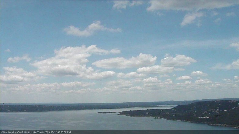 Lake Travis webcam, June 12, 2019 1:35 PM CT