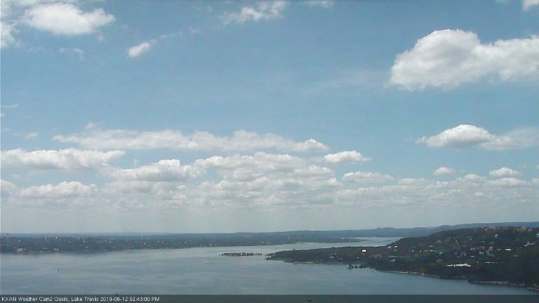 Lake Travis webcam, June 12, 2019 1:45 PM CT