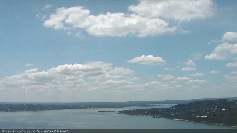 Lake Travis webcam, June 12, 2019 1:55 PM CT