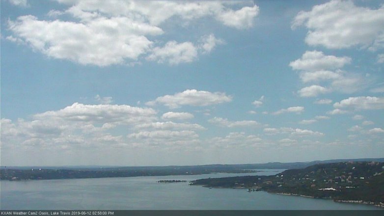 Lake Travis webcam, June 12, 2019 2:00 PM CT