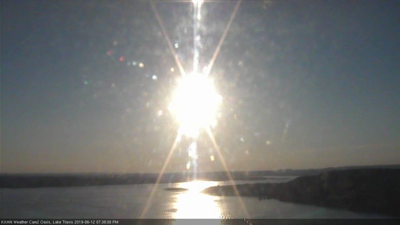 Lake Travis webcam, June 12, 2019 6:40 PM CT