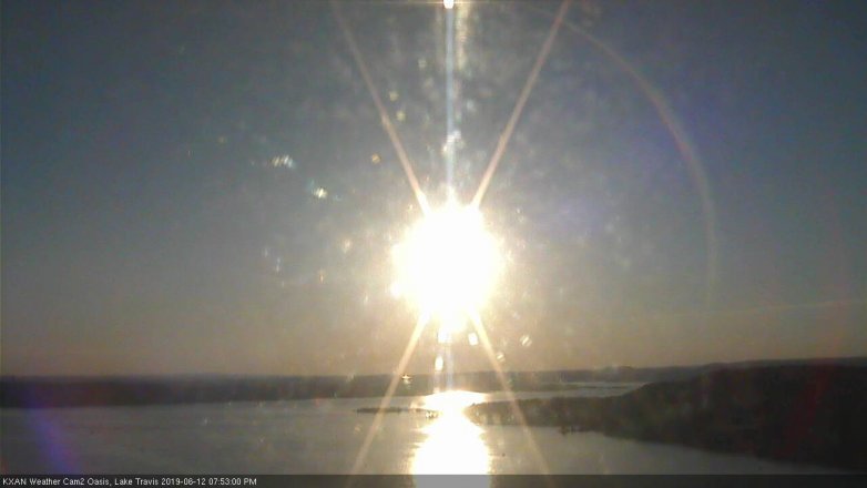Lake Travis webcam, June 12, 2019 6:55 PM CT
