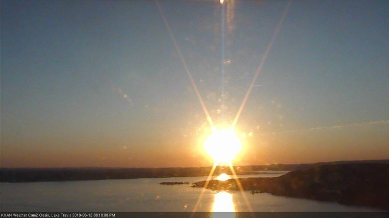 Lake Travis webcam, June 12, 2019 7:20 PM CT