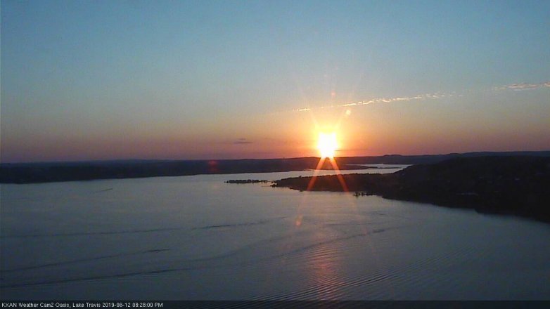 Lake Travis webcam, June 12, 2019 7:30 PM CT