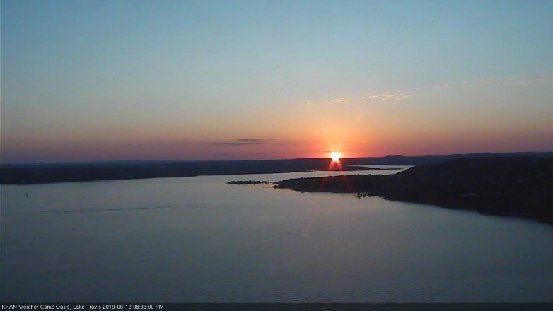 Lake Travis webcam, June 12, 2019 7:35 PM CT