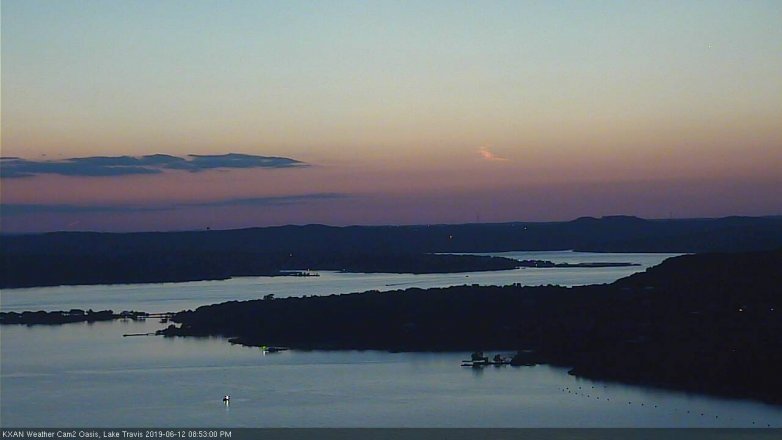 Lake Travis webcam, June 12, 2019 7:55 PM CT