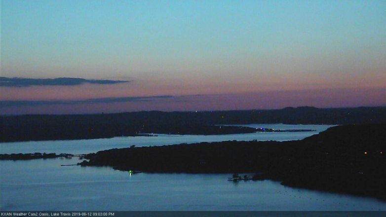 Lake Travis webcam, June 12, 2019 8:05 PM CT