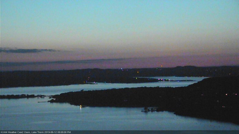 Lake Travis webcam, June 12, 2019 8:10 PM CT