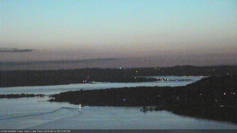 Lake Travis webcam, June 12, 2019 8:15 PM CT