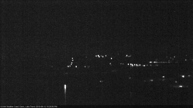 Lake Travis webcam, June 12, 2019 9:30 PM CT