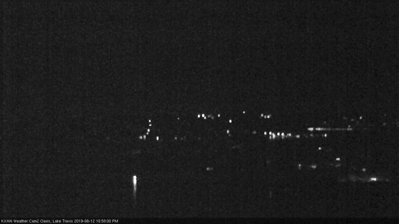 Lake Travis webcam, June 12, 2019 10:00 PM CT