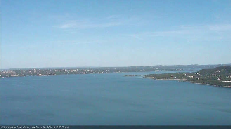 Lake Travis webcam, June 13, 2019 9:10 AM CT