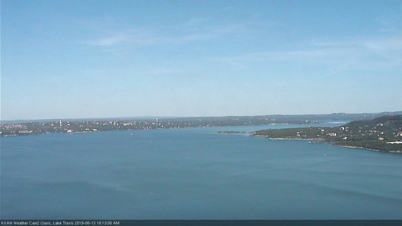 Lake Travis webcam, June 13, 2019 9:15 AM CT