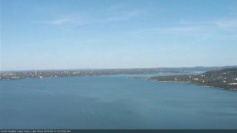 Lake Travis webcam, June 13, 2019 9:20 AM CT