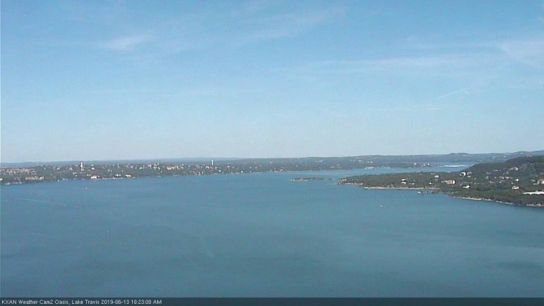 Lake Travis webcam, June 13, 2019 9:25 AM CT