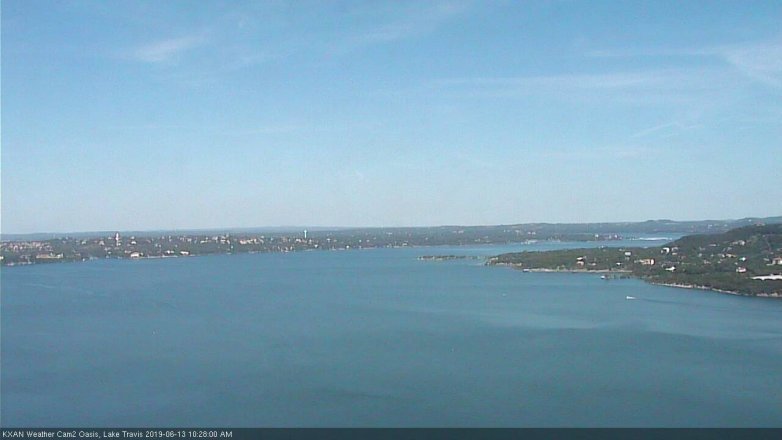 Lake Travis webcam, June 13, 2019 9:30 AM CT