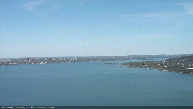 Lake Travis webcam, June 13, 2019 9:40 AM CT