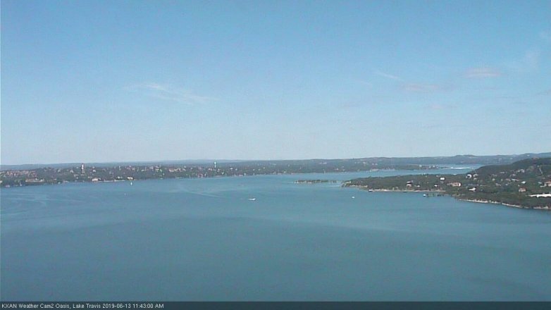 Lake Travis webcam, June 13, 2019 10:45 AM CT