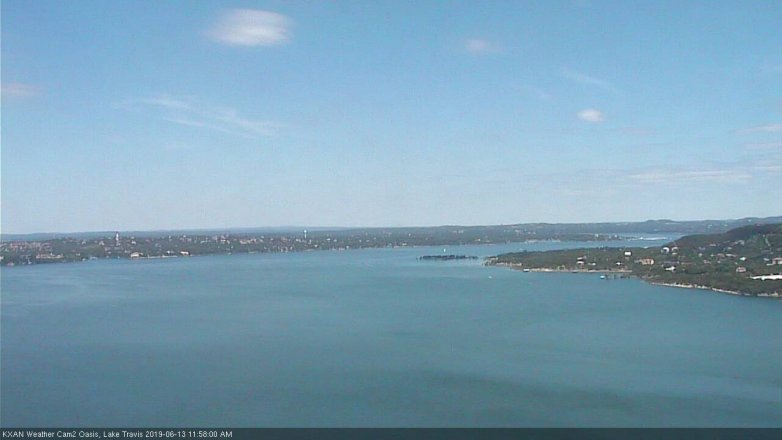 Lake Travis webcam, June 13, 2019 11:00 AM CT